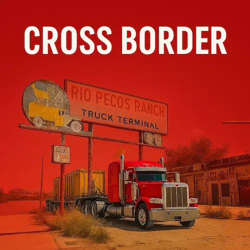 Red coloured Cross Border Trucking Red coloured Cross Border Trucking