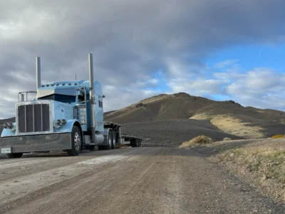 Bowline Logistics Heavy Truck on Western Canad Gravel Road